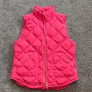 J. Crew Women's Pink Quilted Vest